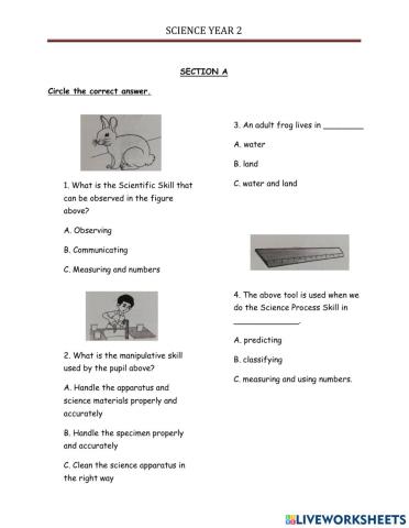 Pentaksiran Sumatif Sains Tahun 2
