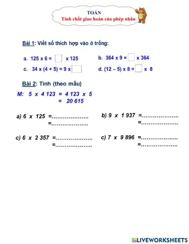 Tính chất nhân hóa của phép nhân