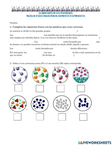 Clasificación de los materiales