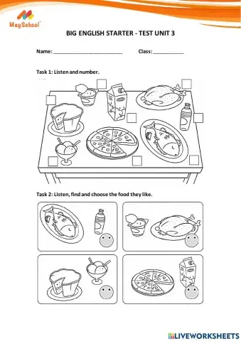 Big English Starter - Test Unit 3