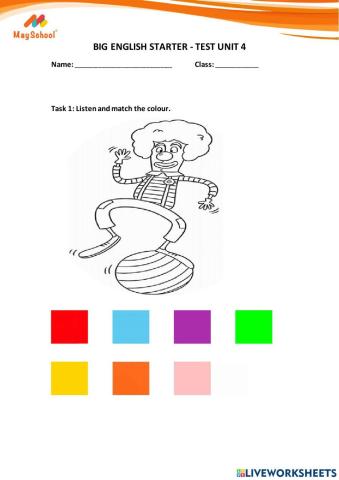Big English Starter - Test Unit 4