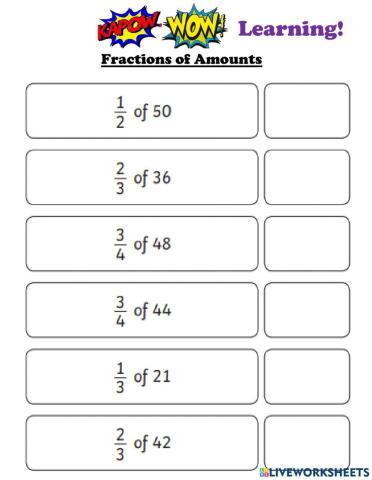 Fractions of Amounts