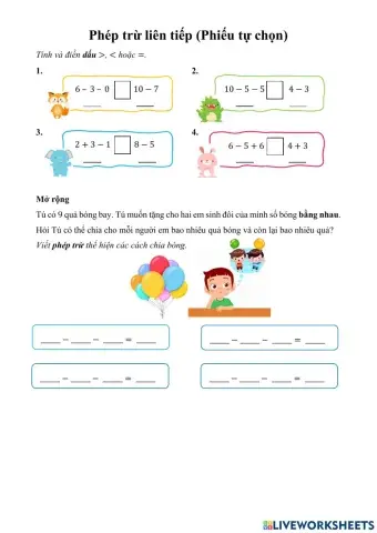 Phép trử liên tiếp - PTC