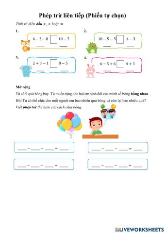 Phép trử liên tiếp - PTC