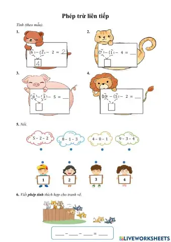 Phép trừ liên tiếp