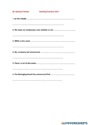 B2. Business Partner Listening pronunciation of will