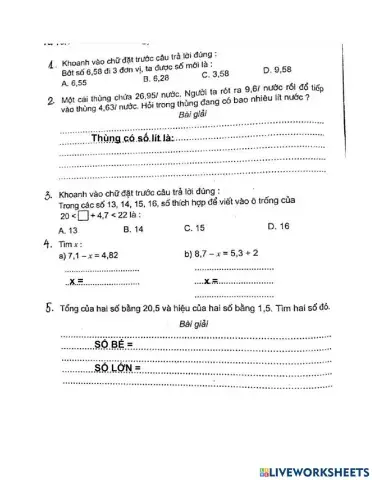 Toán cộng trừ nhân STP 1