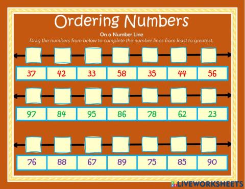 Ordering Numbers Least to Greatest 1