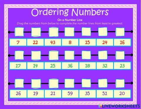 Ordering numbers least to greatest 2
