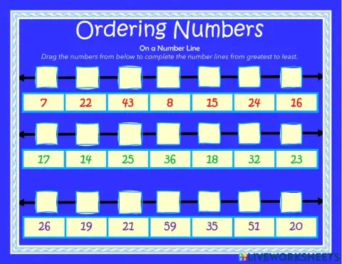 Ordering Numbers from greatest to least 2