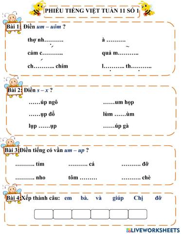 Tiếng Việt tuần 11 số 1