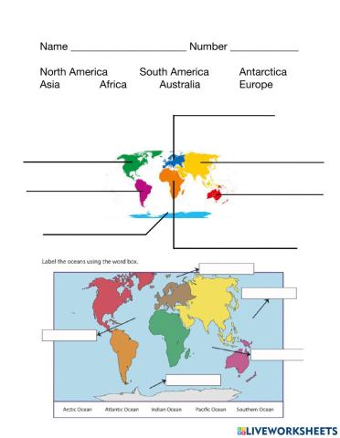 Continents and Oceans