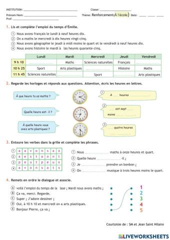 Quelle heure est-il?