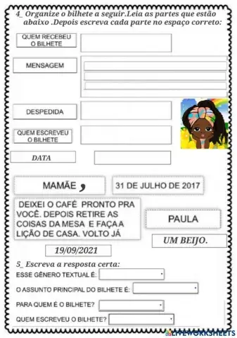 Atividades de português