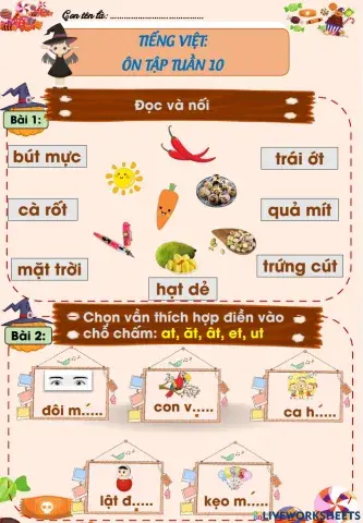 Ôn tập cuối tuần 10