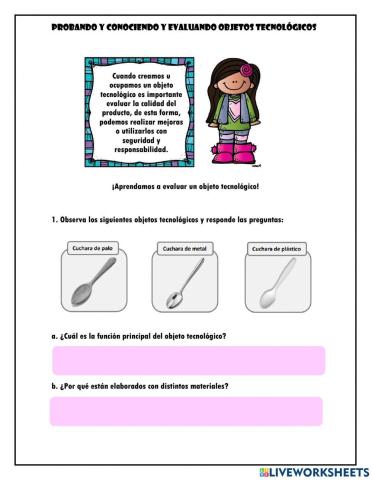 Probando, conociendo y evaluando objetos tecnológicos