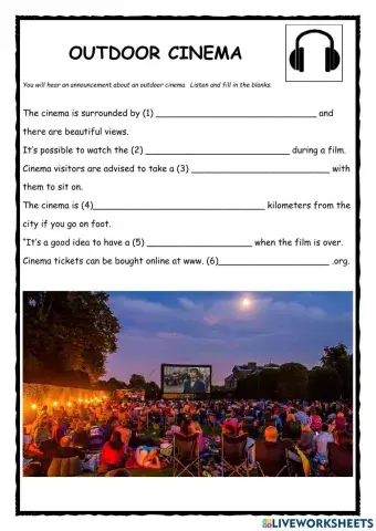 Outdoor Cinema PET Listening