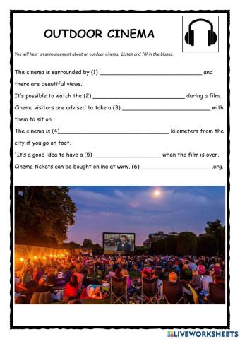 Outdoor Cinema PET Listening