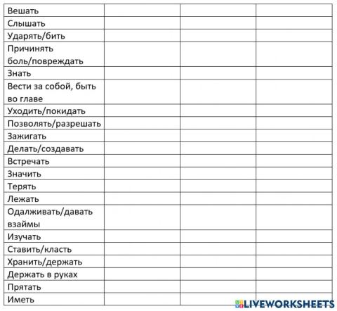 Irregular verbs spark 3 3