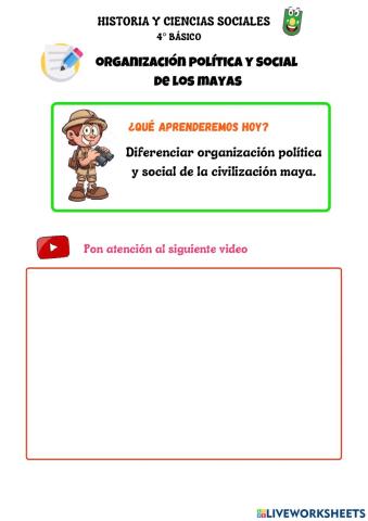 Organización de los mayas- Tarea Historia