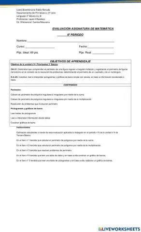 Evaluacion matematica