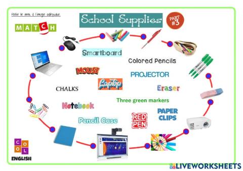 (P08d) School Supplies Match 3