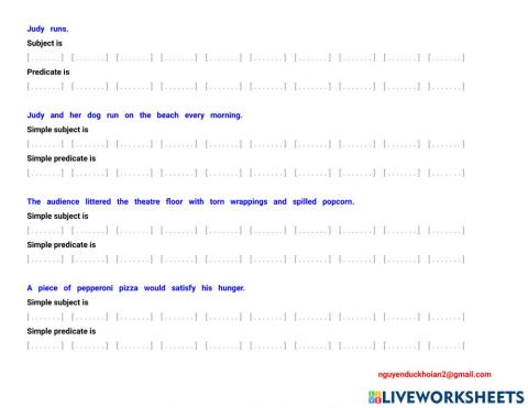 Subject - predicate 2 (test)