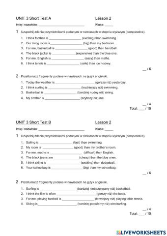 Brainy 5 stopień wyższy i najwyższy przymiotnika