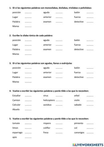 Ortografía 5º Primaria.