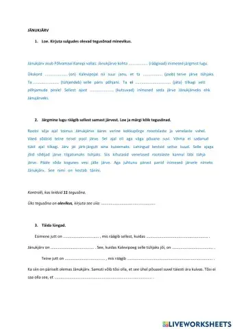 Muistend, tegusõna minevik, 3.klass