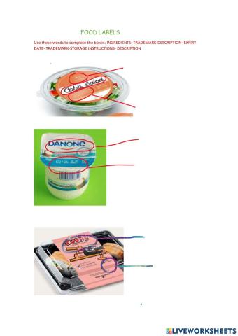 Food labels