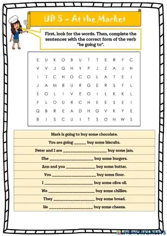 6º UD 5 At the Market Ficha 2