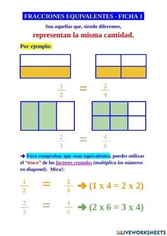 Fracciones equivalentes