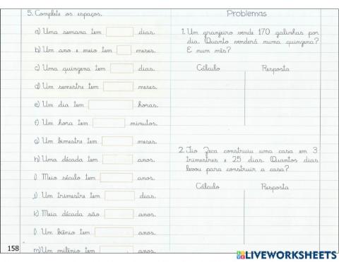 Problemas 4º ano