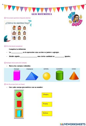 Tipos de preguntas Liveworksheet