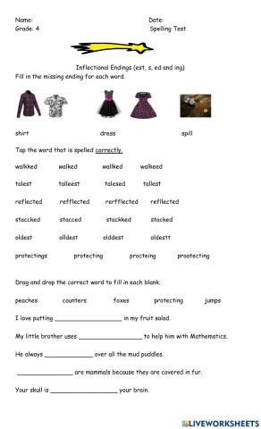 Inflectional Endings
