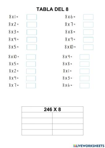 tabla 8