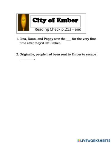 Embers Reading Check p.238-end