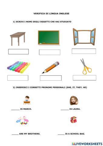 Esercitazione Inglese