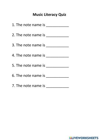 Music Note Naming