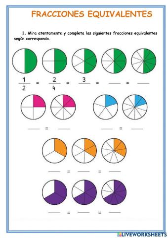 Fracciones equuivalentes