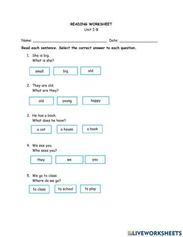 Reading unit i-b