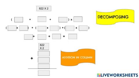 Decomposing and addition in column