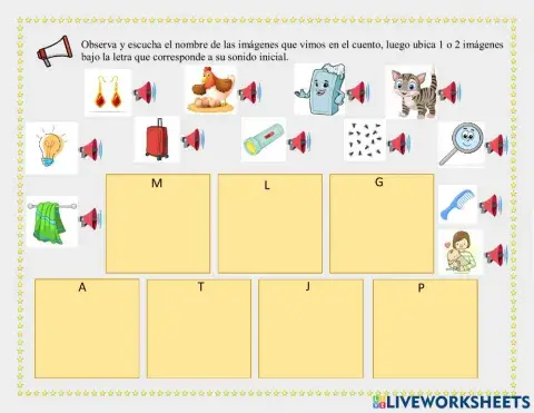 Tarea de evaluación conciencia fonémica nivel inicial