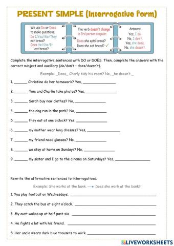 Present Simple Interrogative