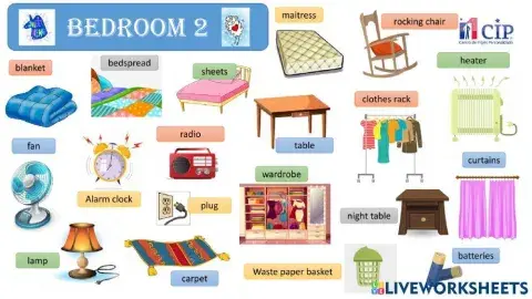 Vocabulary week 61 Bedroom 2