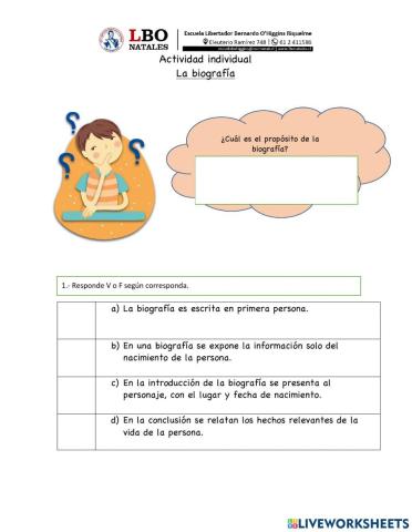 Biografía: Actividad individual