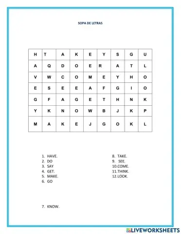 Los verbos en ingles