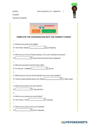 TASK III UNIT 8th-IMMEDIATE FUTURE