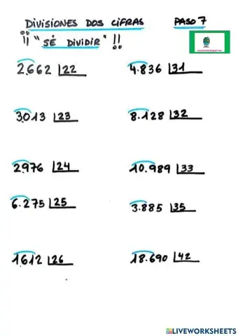 Divisiones dos cifras